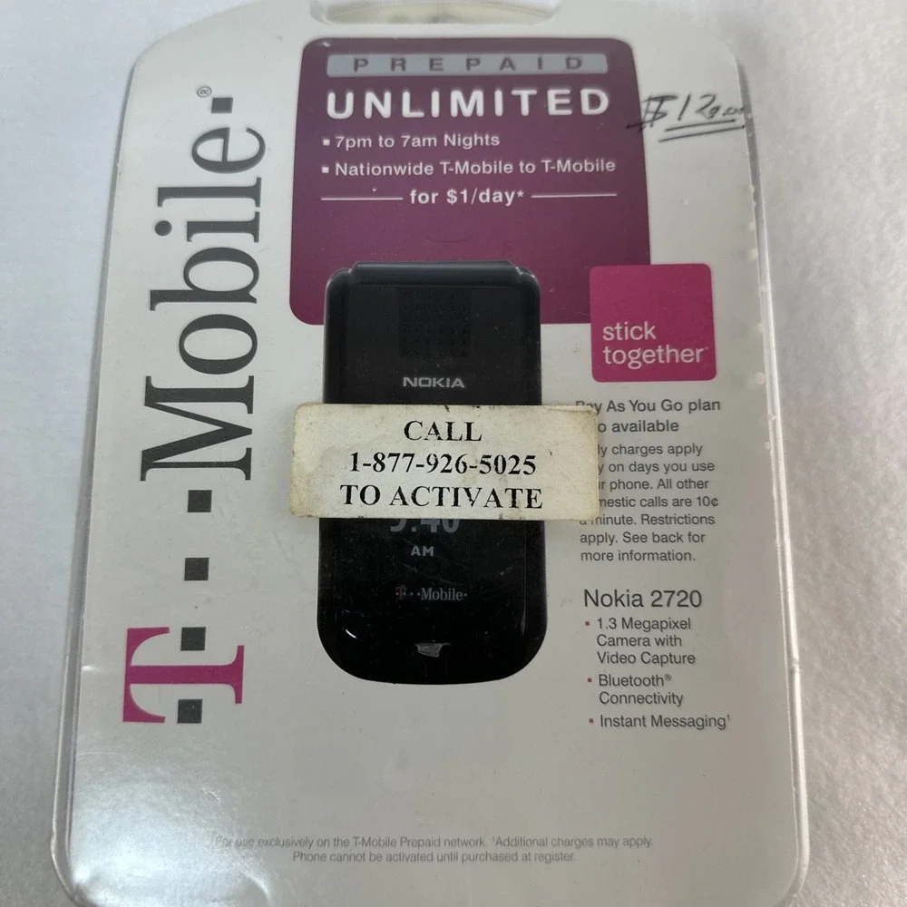 Nokia 2720 Fold 2G GSM Flip Phone T-Mobile Open Box Unused